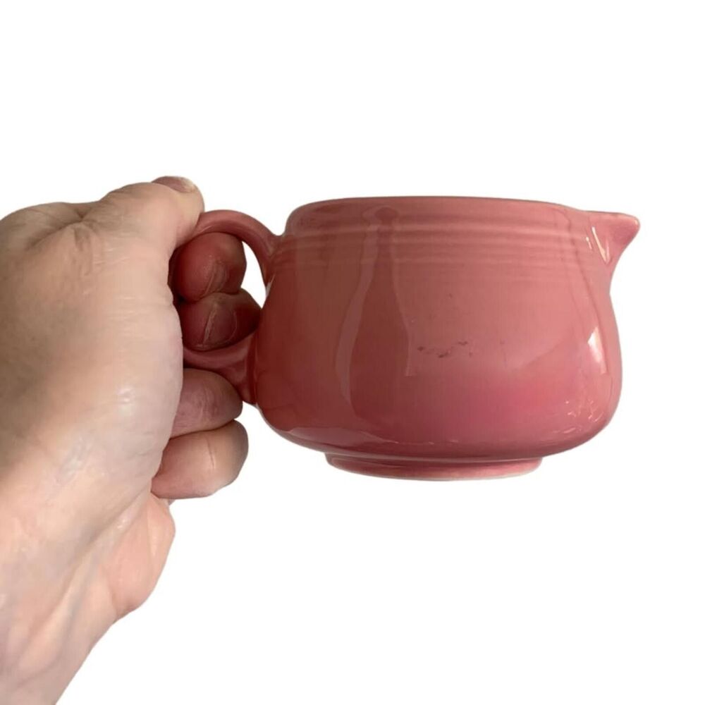 Fiesta Ware Creamer & Sugar Set w/ Tray, Rose Pink | No Lid - Picture 2 of 6